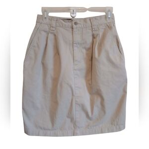 Eddie Bauer skirt Pleated Khaki vintage womens Size 8 fits small
